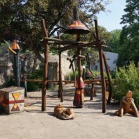 Wasserspielplatz aus der Ferne