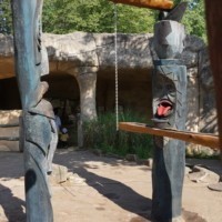 Wasserbahnen auf dem Wasserspielplatz