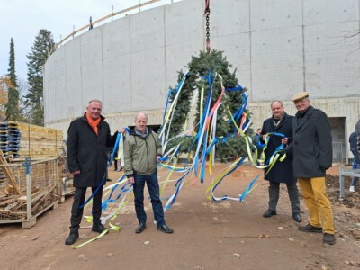 Topping-out ceremony for the new orangutan house