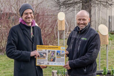 BienenBrückenBauen Wandler im Sonnenlicht